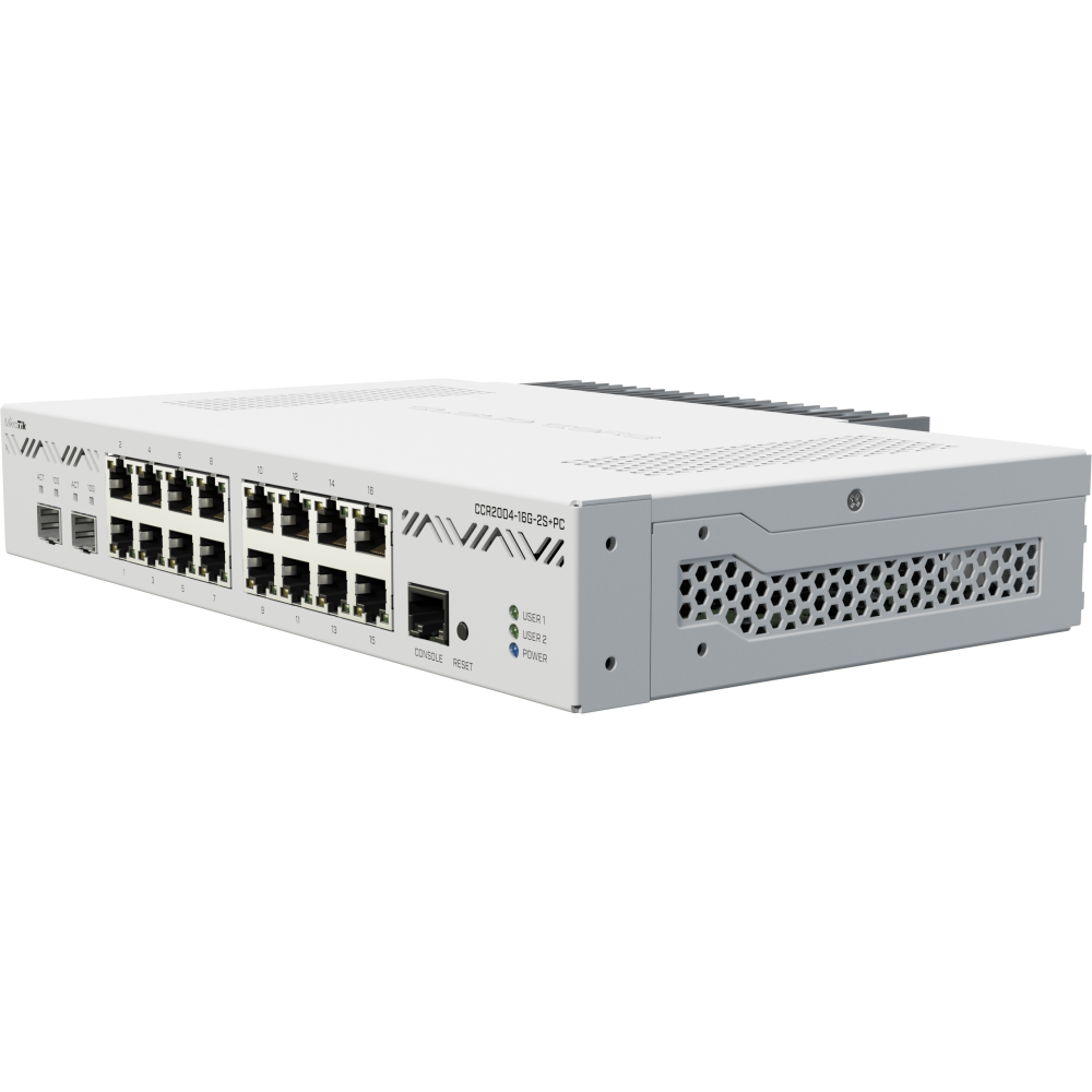 Rūteris (maršrutētājs) MIKROTIK CCR2004-16G-2S+RM Router (CCR2004-16G-2S+PC) - foto 2