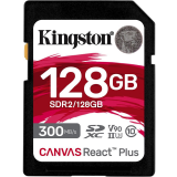 Atmiņas kartes KINGSTON 128Gb SD Canvas React Plus (SDR2/128GB)