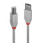 LINDY USB2 A-B 2M/ANTHRA GREY (36683)