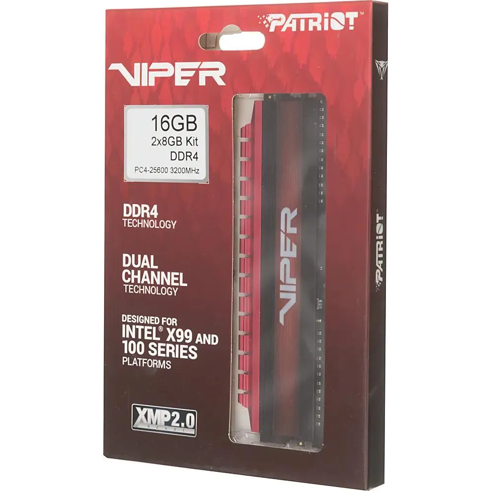 Operatīvā atmiņa Patriot Memory Viper 4 16 GB DDR4 3200 MHz CL16 KIT of 2x8GB (PV416G320C6K) - foto 3