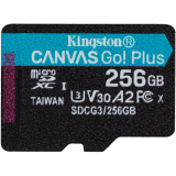 Atmiņas kartes Kingston Canvas Go Plus 256GB microSDXC (SDCG3/256GBSP)