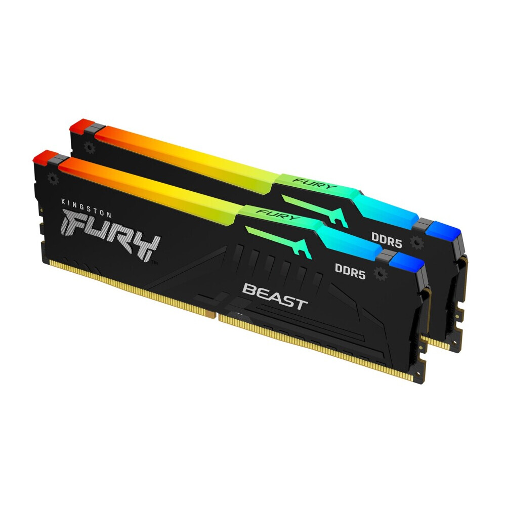 Operatīvā atmiņa Kingston FURY Beast RGB 32GB 5600MHz DDR5 CL36 Kit of 2x16GB (KF556C36BBEAK2-32)