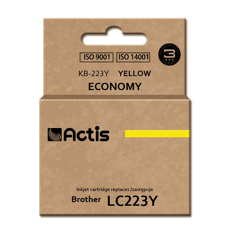 Kārtridžs Actis KB-223Y ink 10 ml for Brother yellow (KB-223Y)