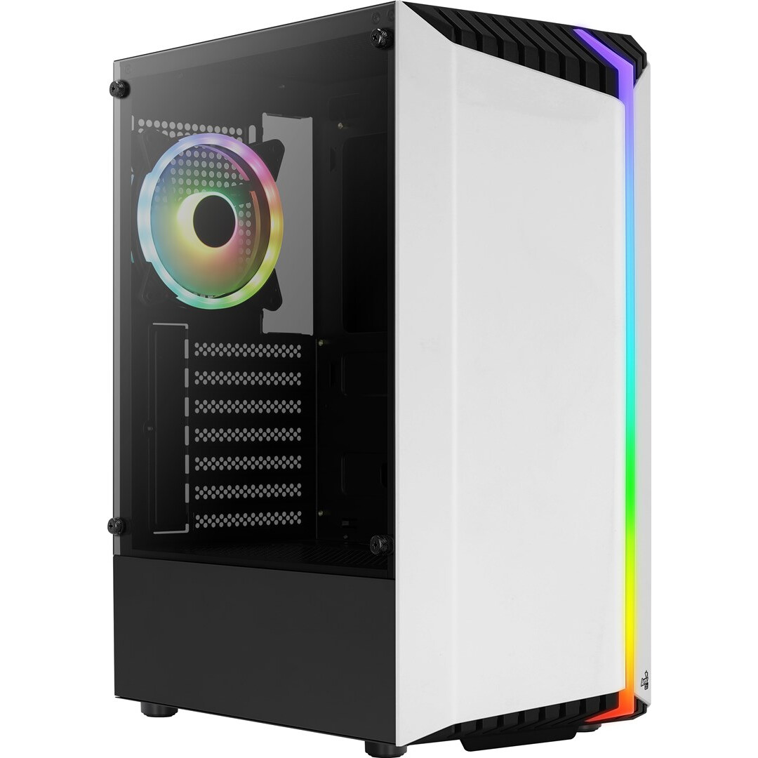 Datoru korpuss Aerocool Bionic Midi Tower White (AEROPGSBIONIC-G-WTV2) - foto 2