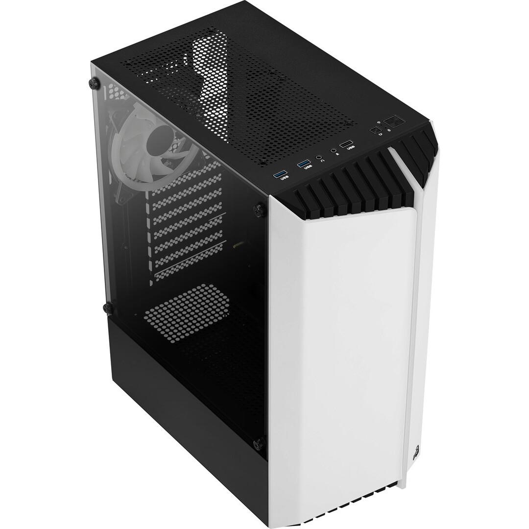 Datoru korpuss Aerocool Bionic Midi Tower White (AEROPGSBIONIC-G-WTV2) - foto 6