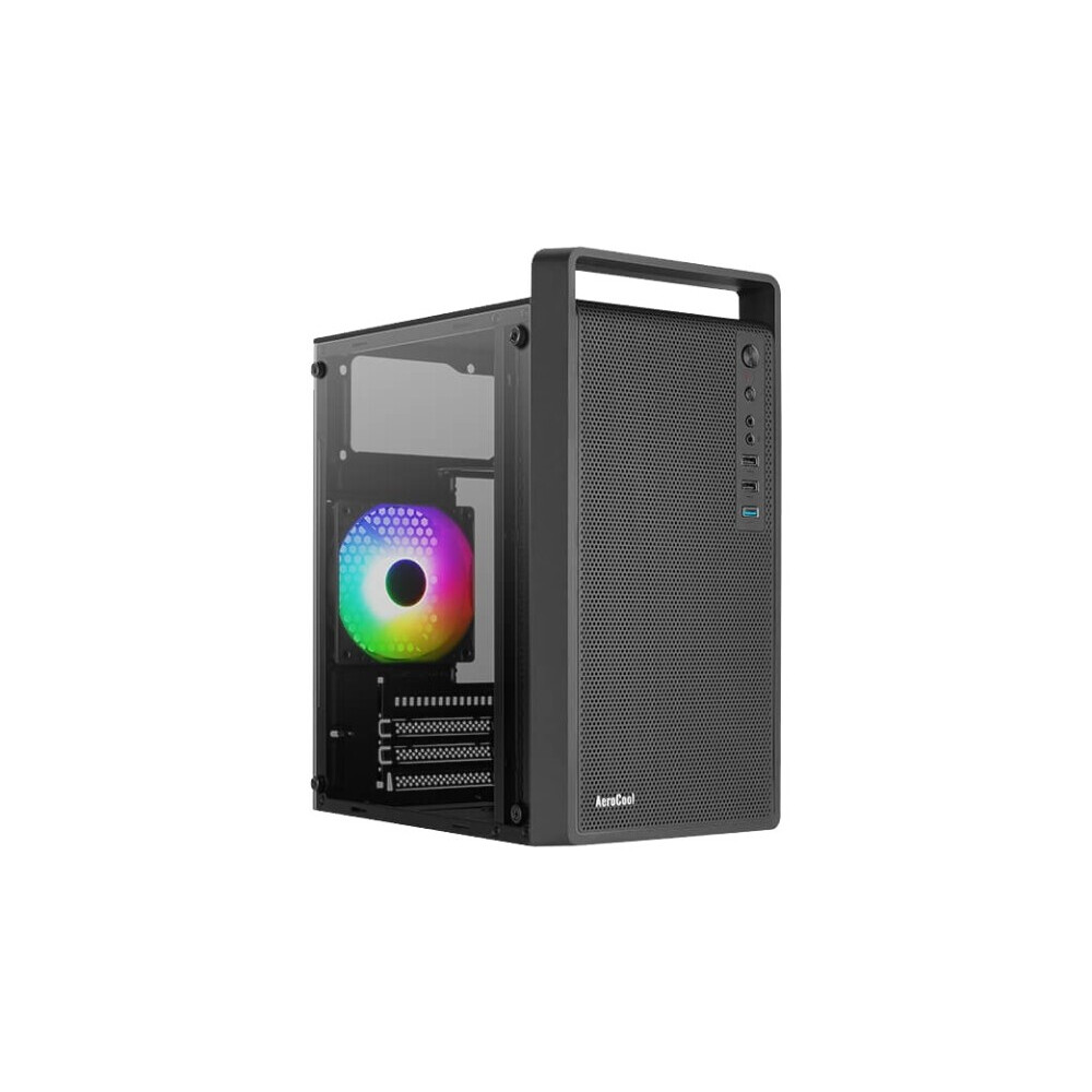 Datoru korpuss Aerocool PGS CS-109-G-BK-v1 FRGB Mini Tower (AEROPGSCS-109G-BK-V1)