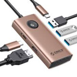Orico Type-C 5in1 HUB Multifunction Docking Station rose gold (PW11-5P-RG-EP)