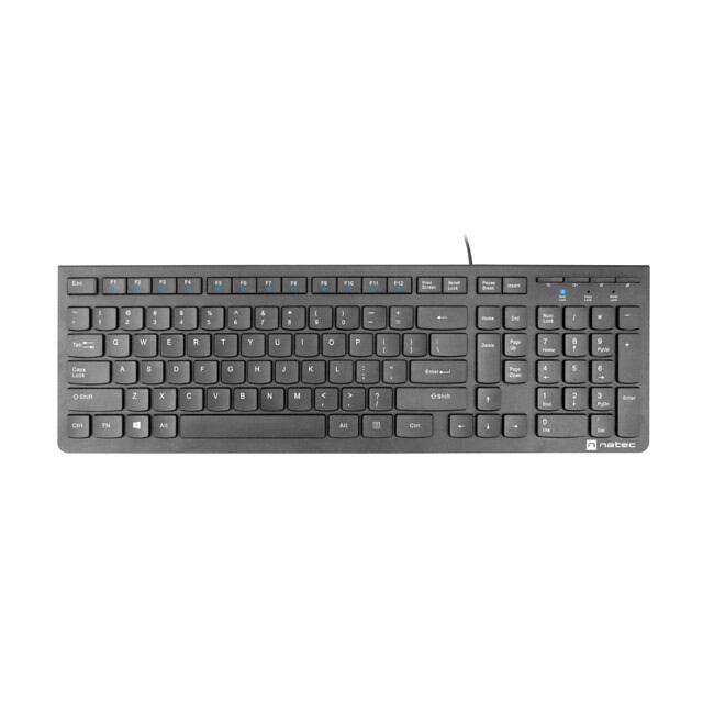 Tastatūra NATEC Discus 2 ENG Slim Black (NKL-1829)