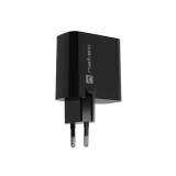 NATEC RIBERA GAN 1x USB-A + 1x USB-C  BLACK (NUC-2143)