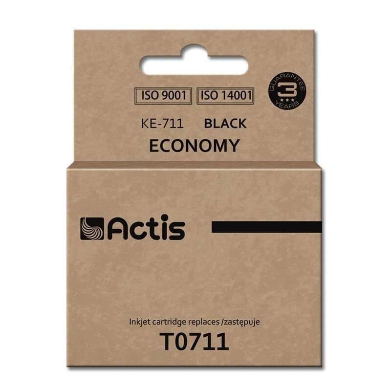 Kārtridžs Actis KE-711 ink (replacement for Epson T0711/T0891/T1001; Standard; 15 ml; black) (KE-711)
