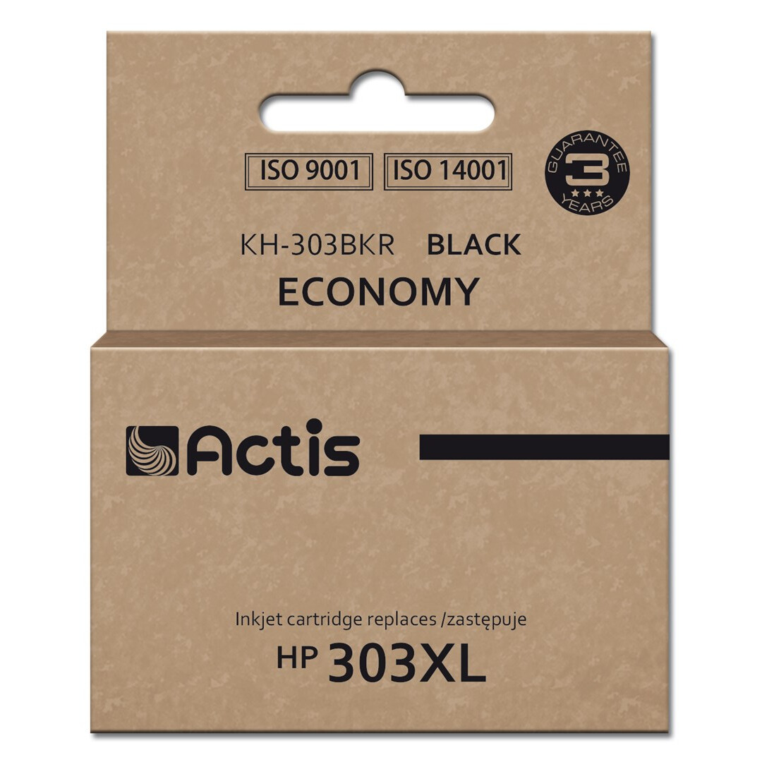 Kārtridžs Actis KH-303BKR ink for HP printer, replacement HP 303XL T6N04AE; Premium; 20ml; 600 pages; black (KH-303BKR)