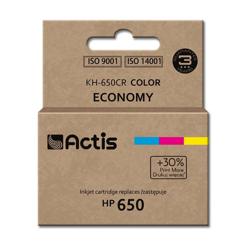 Kārtridžs Actis KH-650CR ink (replacement for HP 650 CZ102AE; Standard; 9 ml; color) (KH-650CR)