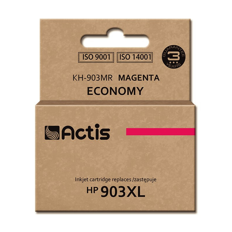 Kārtridžs Actis KH-903MR ink (replacement for HP 903XL T6M07AE; Standard; 12 ml; magenta) - New Chip (KH-903MR)
