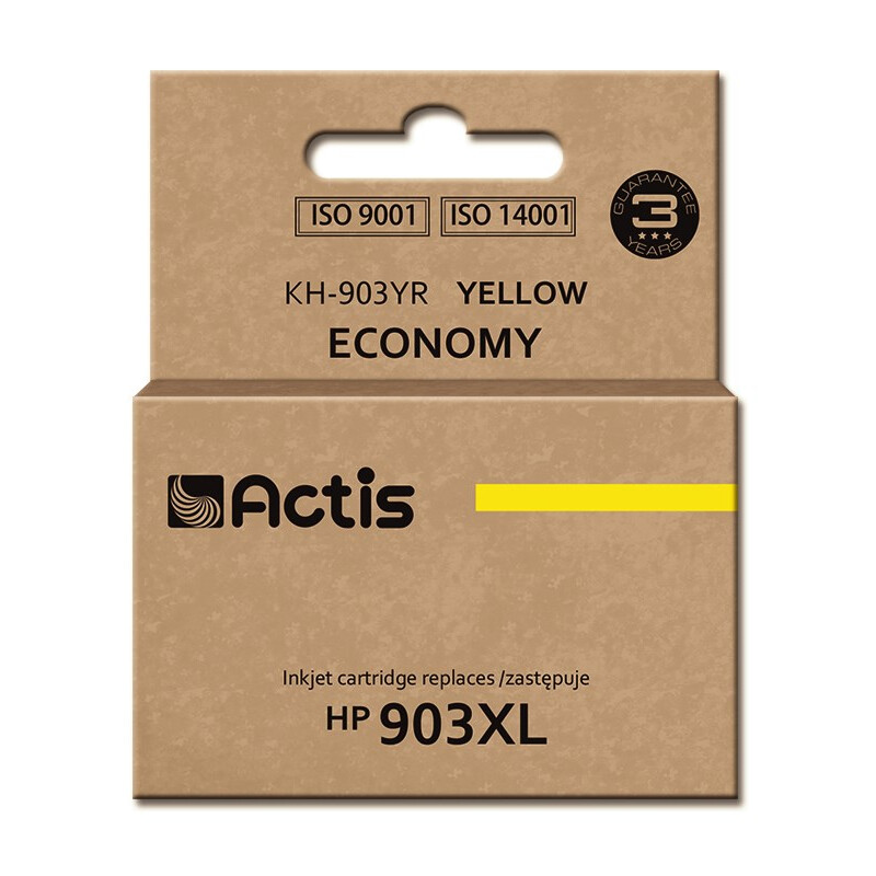 Kārtridžs Actis KH-903YR ink (replacement for HP 903XL T6M11AE; Standard; 12 ml; yellow) - New Chip (KH-903YR)