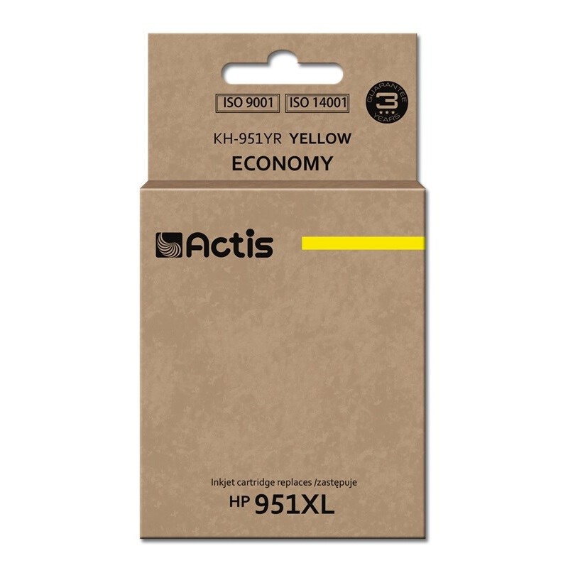 Kārtridžs Actis KH-951YR ink (replacement for HP 951XL CN048AE; Standard; 25 ml; yellow) (KH-951YR)