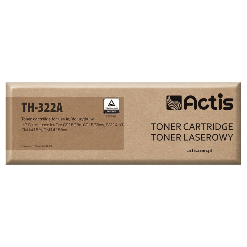 Kārtridžs Actis TH-322A Toner (replacement for HP 128A CE322A; Standard; 1300 pages; yellow) (TH-322A)