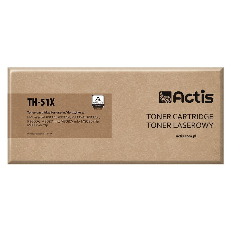Kārtridžs Actis TH-51X toner (replacement for HP 51X Q7551X; Standard; 13000 pages; black) (TH-51X)