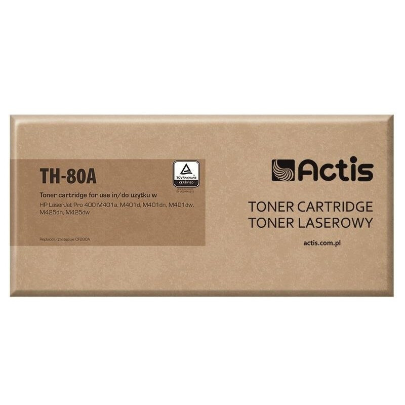 Kārtridžs Actis TH-80A Toner (replacement for HP 80A CF280A; Standard; 2700 pages; black) (TH-80A)
