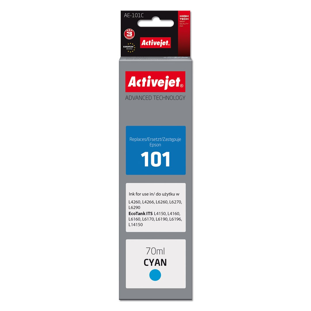 Tinte Activejet AE-101C Ink (replacement for Epson 101; Supreme; 70 ml; cyan) (Epson 101 AE-101C)