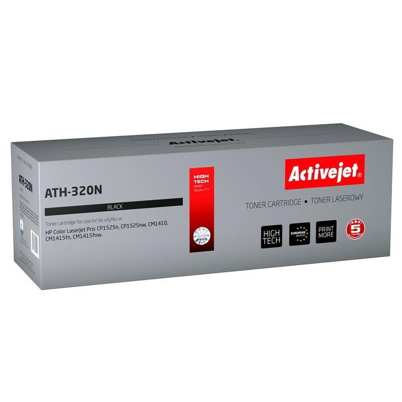 Kārtridžs Activejet ATH-320N (replacement for HP 128A CE320A; Supreme; 2000 pages; black) (ATH-320N)