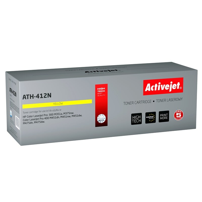 Kārtridžs Activejet ATH-412N (replacement for HP 305A CE412A; Supreme; 2600 pages; yellow) (ATH-412N)
