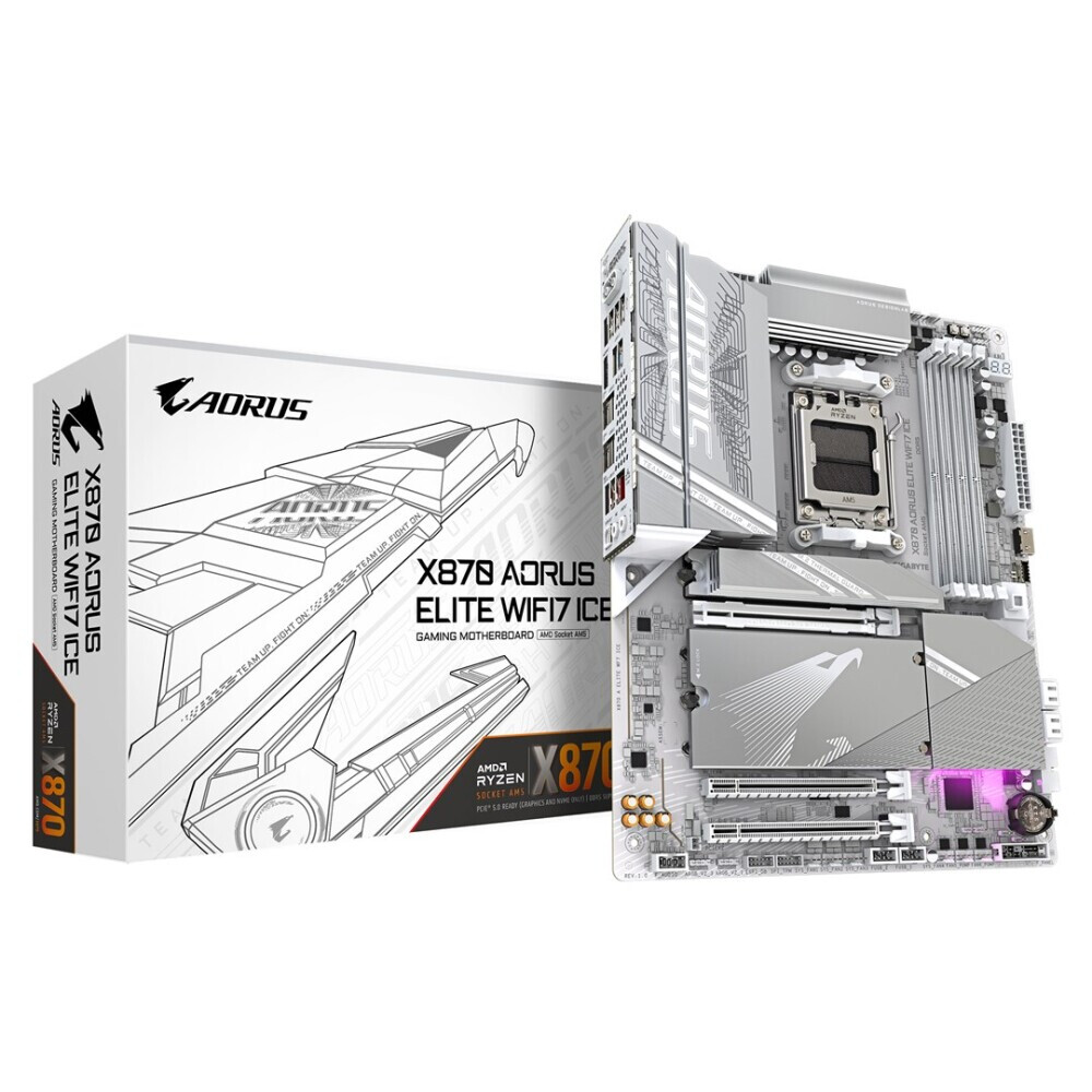 Pamatplate GIGABYTE X870 AORUS ELITE WIFI7 ICE WHITE (X870 A ELITE WF7 ICE 1.0) - foto 3
