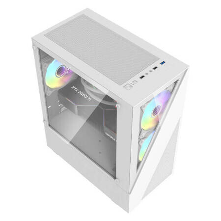 Boitiers PC Darkflash Aigo E330M Middle Tower + 4 argb fans white (E330M White) - photo 4