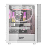 Datoru korpuss Darkflash DK360 Middle Tower white + 3 ARGB fans (DK360 White + 4 fans)