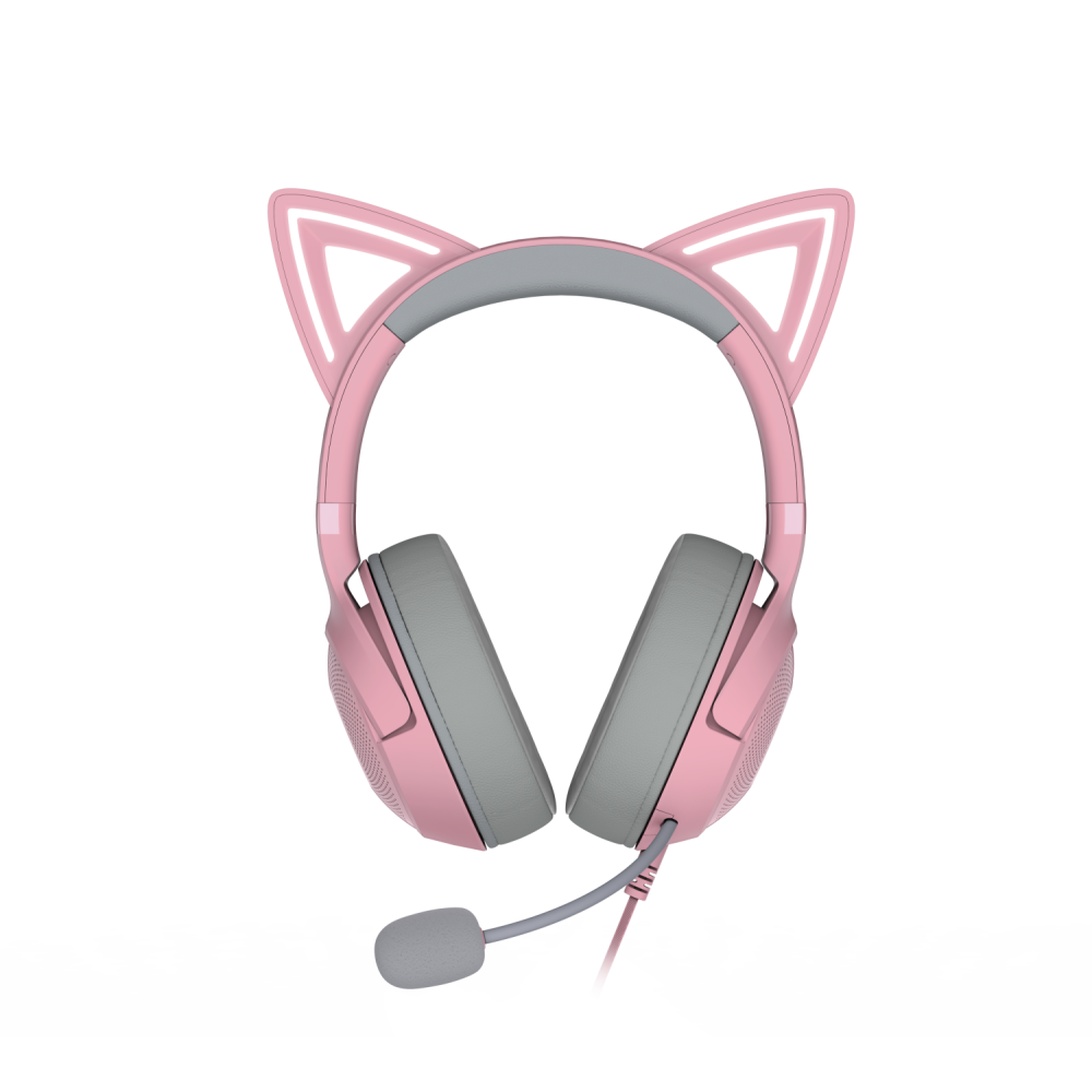 Austiņas Razer Kraken Kitty V2 Quartz (RZ04-04730200-R3M1)