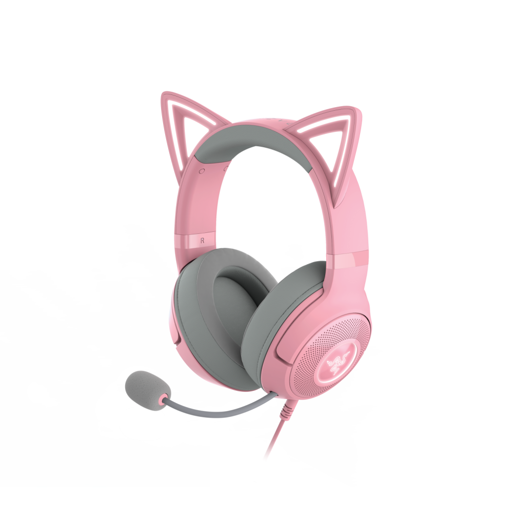 Austiņas Razer Kraken Kitty V2 Quartz (RZ04-04730200-R3M1) - foto 3