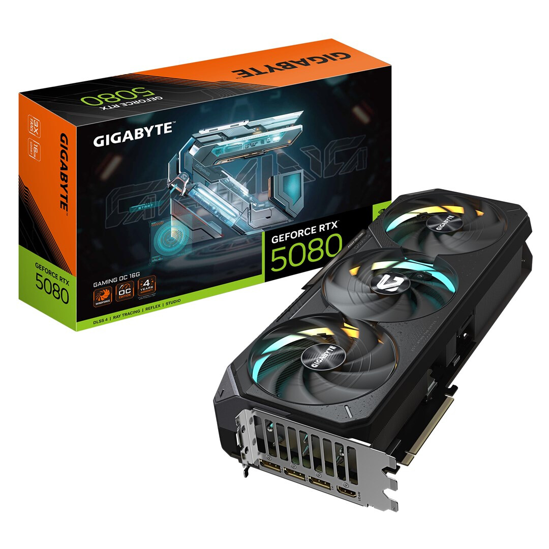 Videokarte Gigabyte GeForce RTX 5080 GAMING OC 16GB - GV-N5080GAMING OC-16GD - foto 5