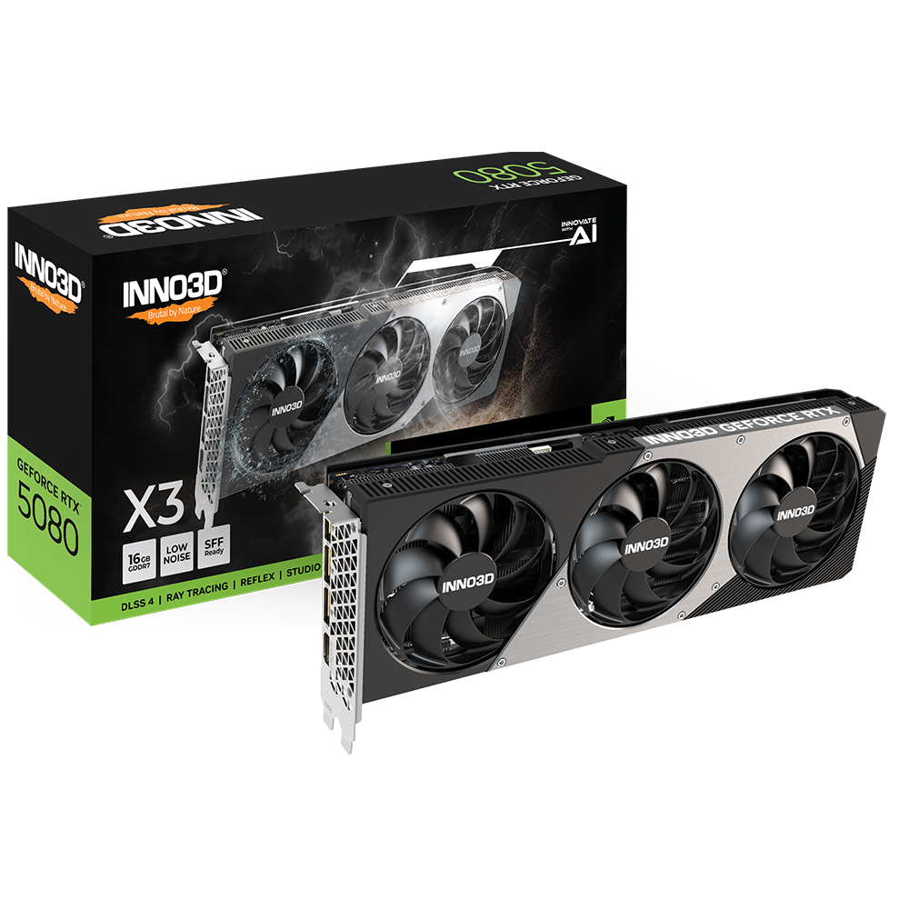 Videokarte Inno3D GeForce RTX 5080 X3 OS NVIDIA 16 GB GDDR7 - N50803-16D7X-17603930 - foto 2