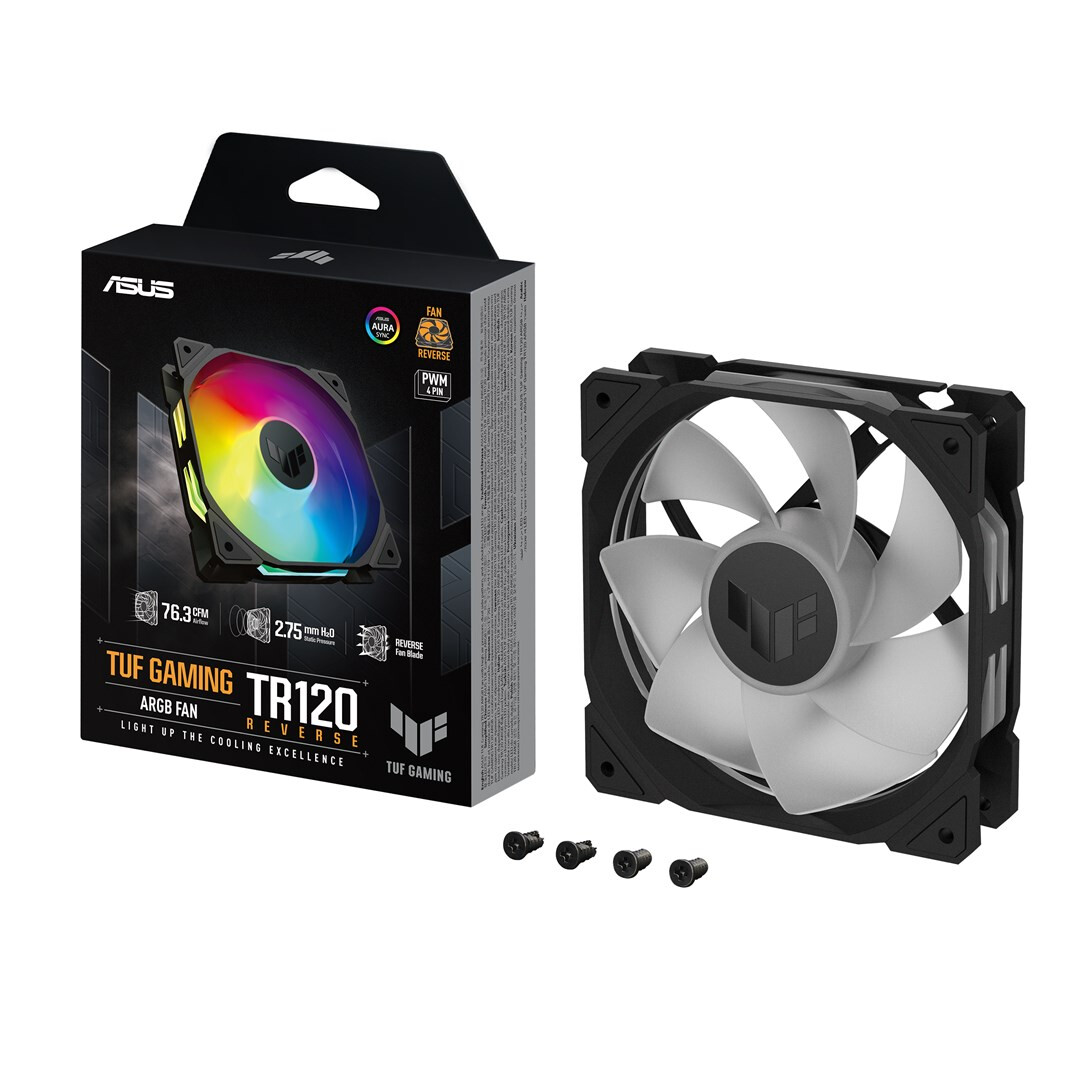 Korpusa ventilators ASUS TUF Gaming TR120 ARGB Fan 12 cm Black (90DA00D0-B09000) - foto 6