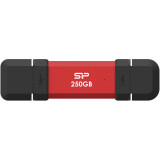USB zibatmiņa Silicon Power DS72 250GB Red (SP250GBUC3S72VPR)