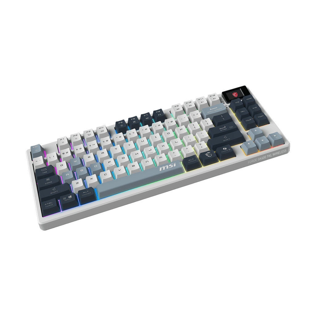 Tastatūra MSI FORGE GK600 TKL WIRELESS SKY Gaming - FORGE GK600 TKL W SKY US - foto 2