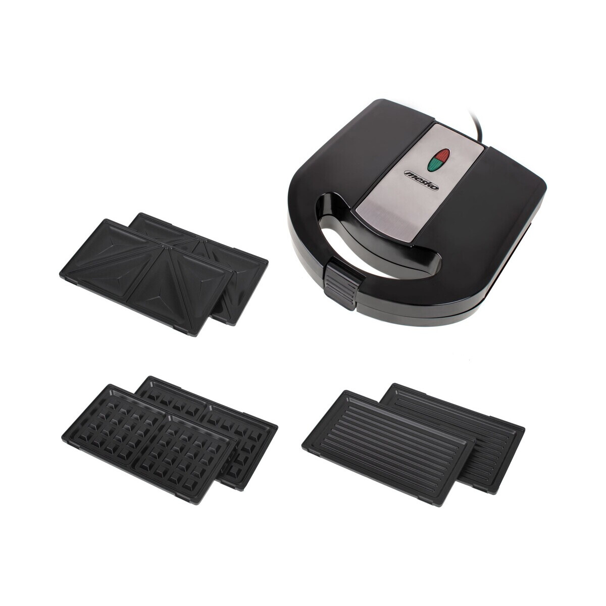 Sviestmaižu gatavotājs Mesko 3 in 1 MS 3045 Black, Silver