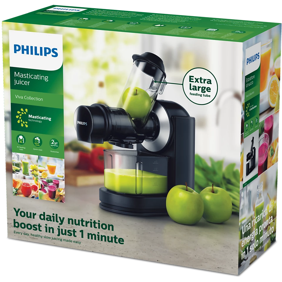 Sulu spiede Philips Viva Collection Masticating HR1889/70 XL Black - foto 10