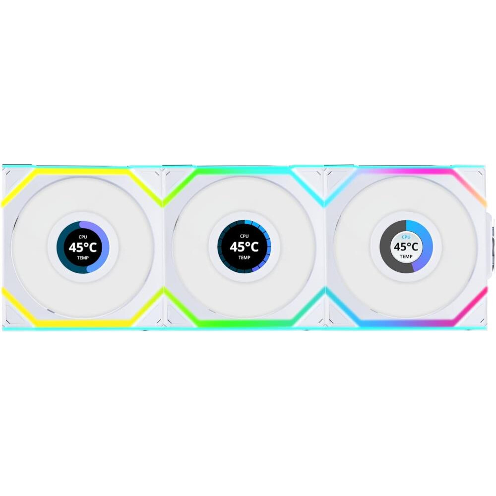 Korpusa ventilators Lian Li UNI FAN SL Wireless LCD 120 Kit of 3  (G99.12SLLCD1W3W.00)