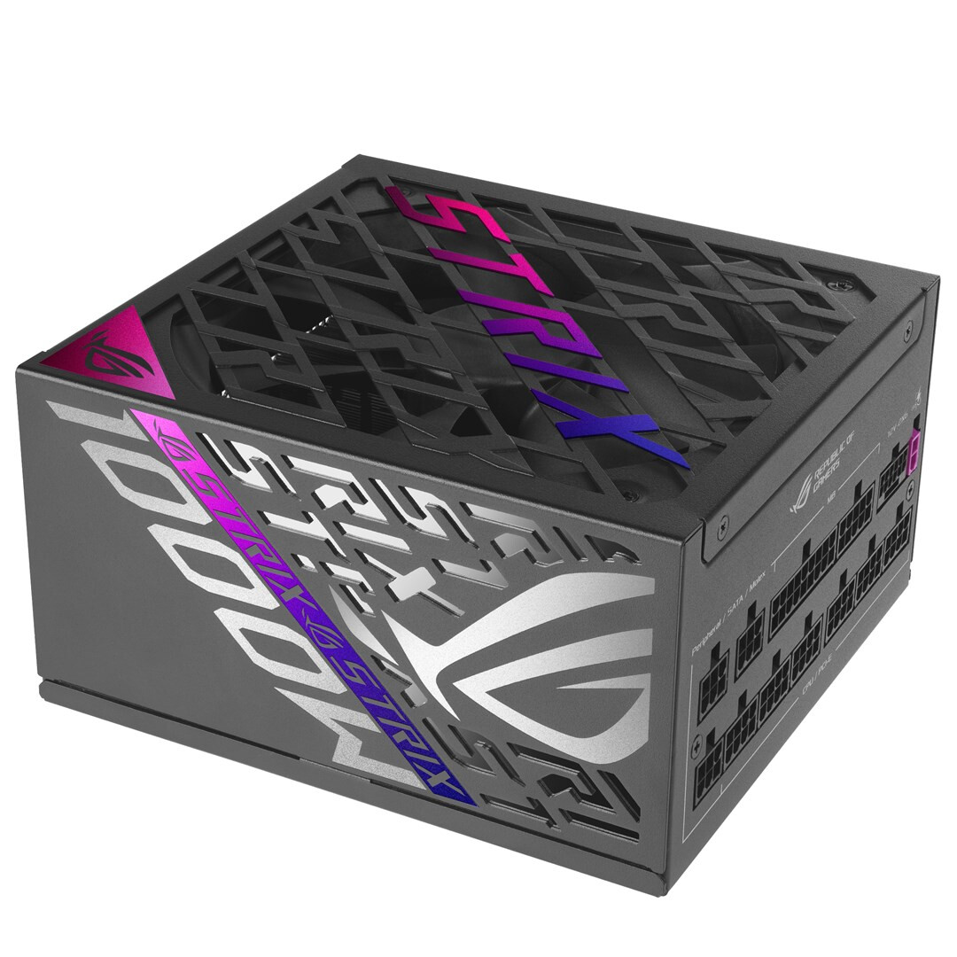 Barošanas bloks ASUS ROG STRIX-1000P-GAMING Black, Silver (90YE00W1-B0NA00)