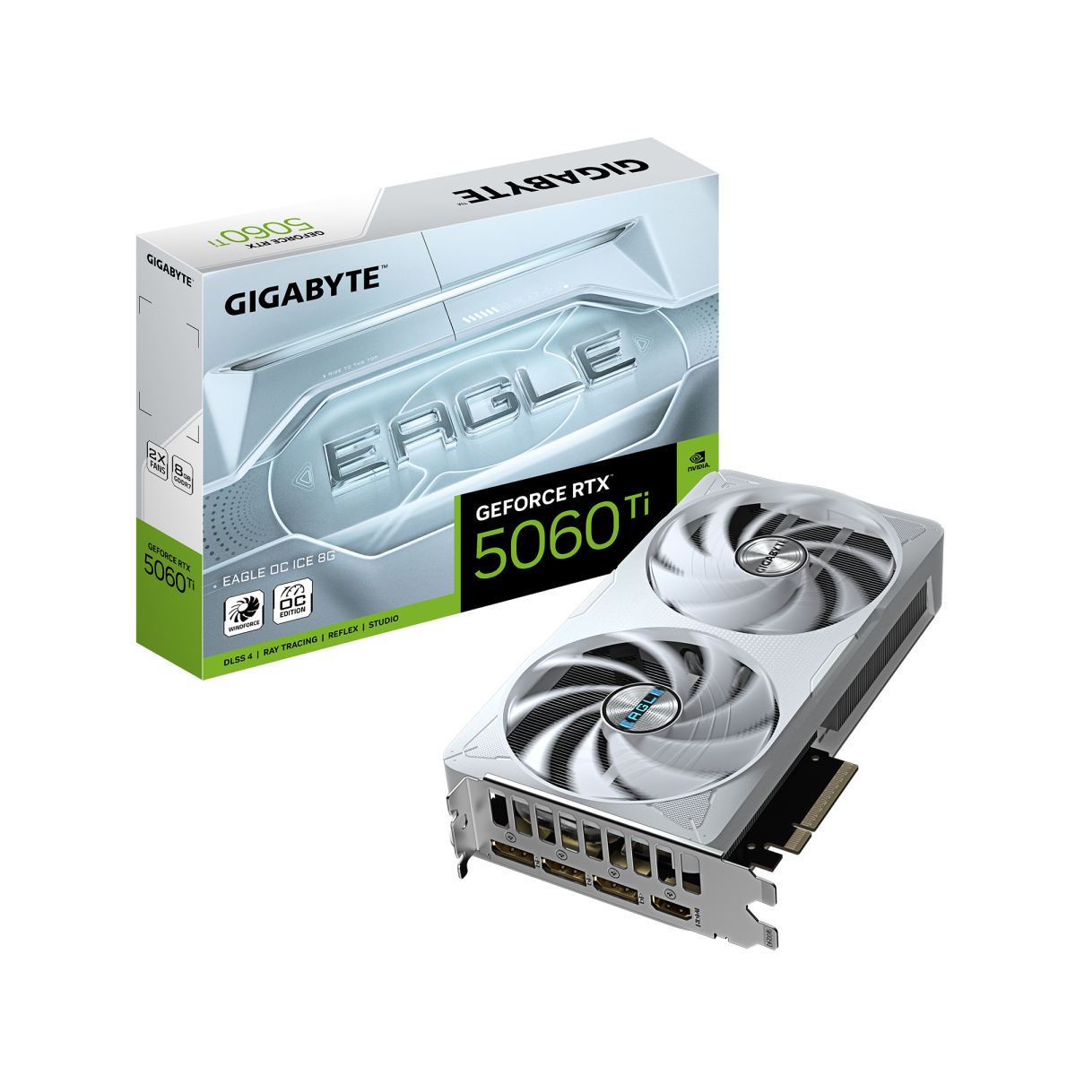 Videokarte Gigabyte GeForce RTX 5060 Ti EAGLE OC ICE 8G White - GV-N506TEAGLEOC ICE-8GD