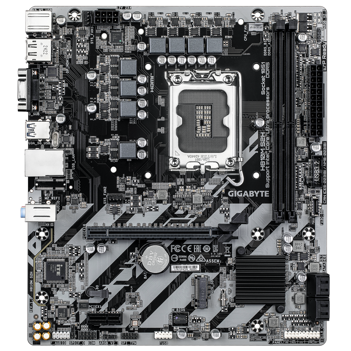 Pamatplate Gigabyte H810M S2H LGA1851 Grey - foto 2