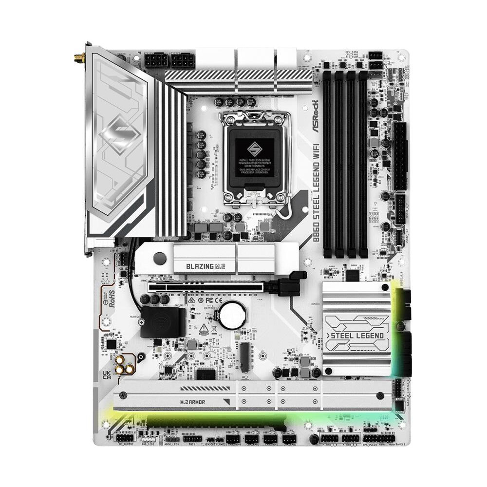 Pamatplate ASROCK B860 STEEL LEGEND WIFI White (90-MXBR30-A0UAYZ)