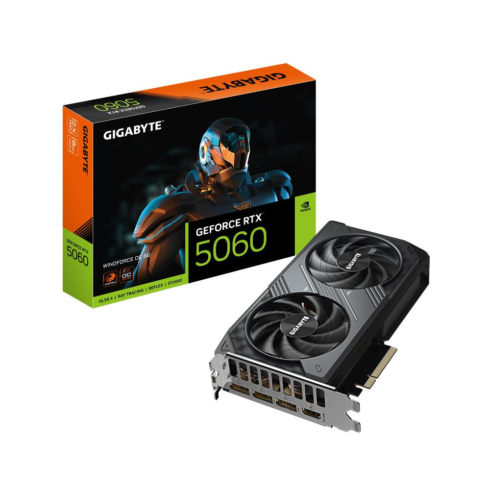 Videokarte Gigabyte RTX 5060 8GB Black (GV-N5060WF2OC-8GD)