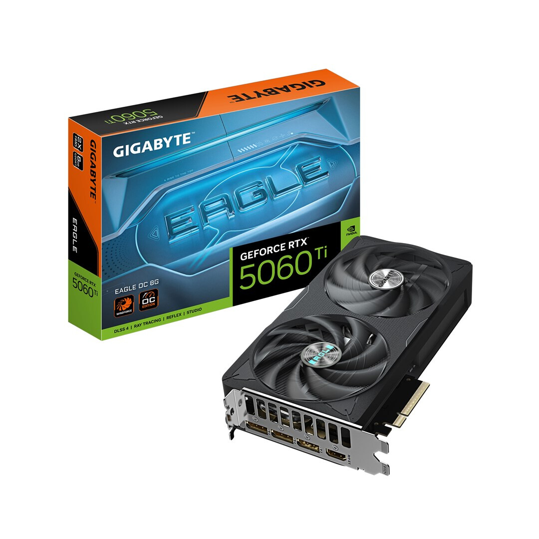 Videokarte GIGABYTE GeForce RTX 5060 Ti EAGLE OC 8GB GDDR7 Black (GV-N506TEAGLE OC-8GD) - foto 5