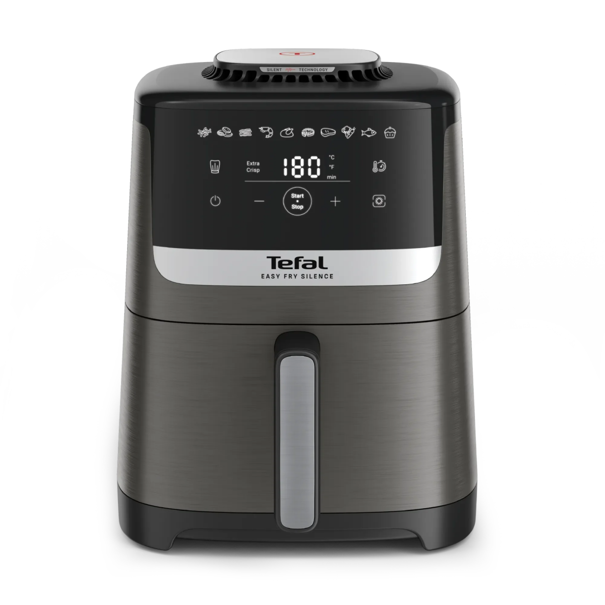 Aerogrils Tefal Easy Fry Silence 5 L Black, Grey (EY551HE0) - EY551HE0 