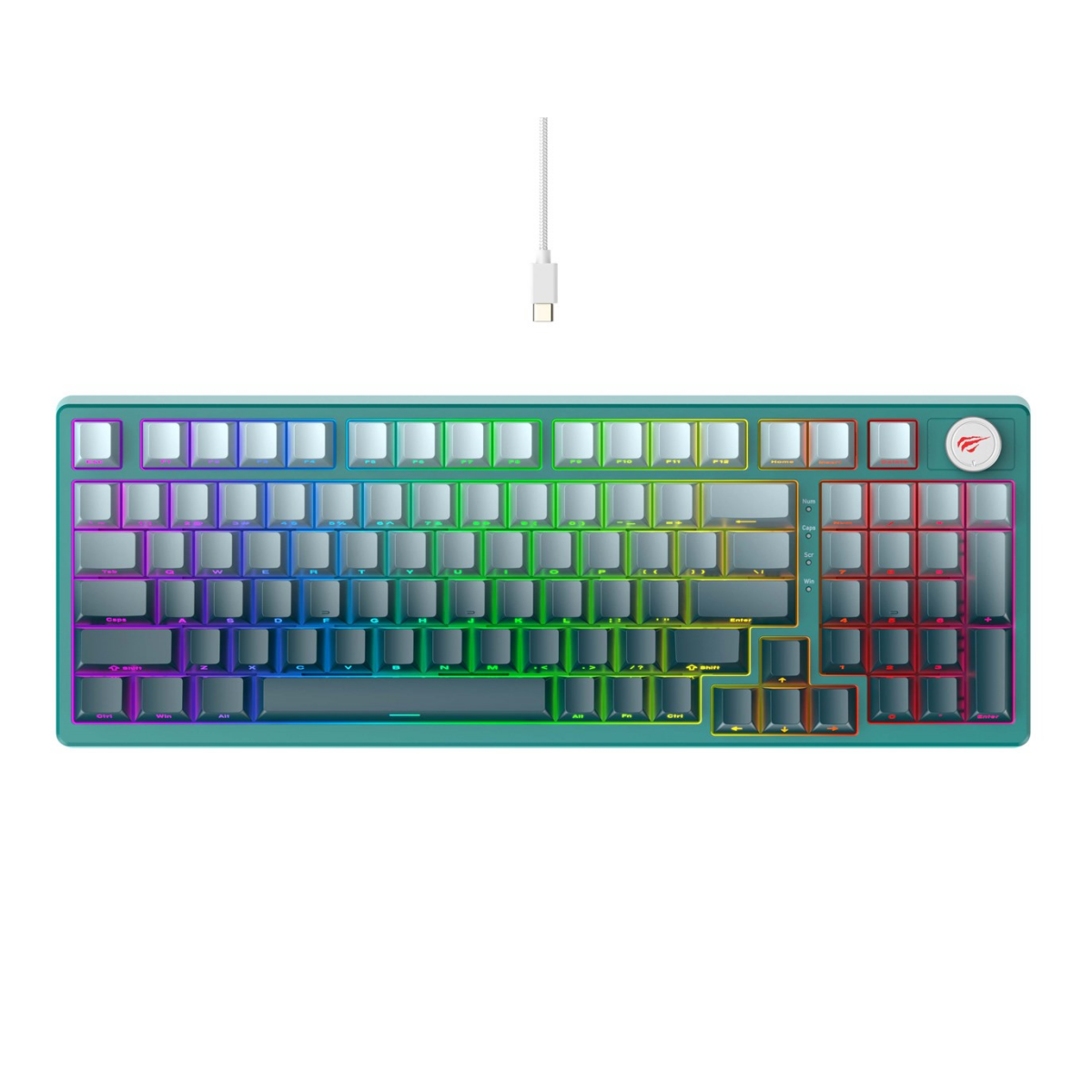 Tastatūra Havit KB899L Green