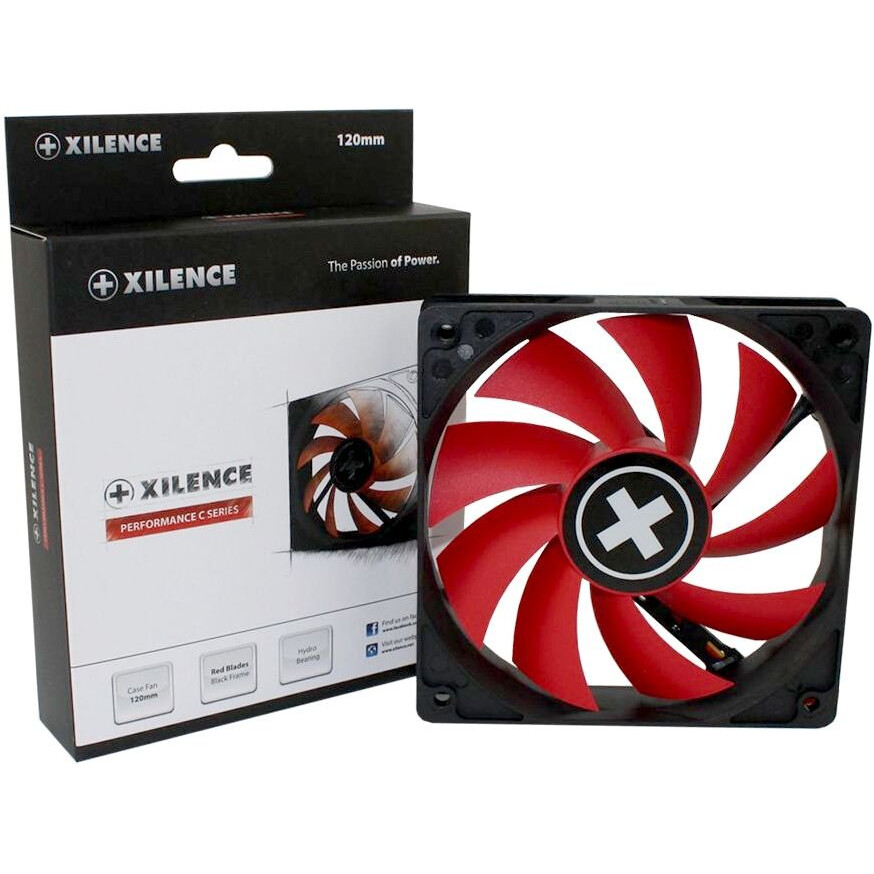 Korpusa dzesētājs Xilence REDWING BIG4PIN/12V 120MM XF039