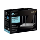 Wi-Fi rūteris (maršrutētājs) TP-Link 3600 Mbps Black (ARCHER BE220)