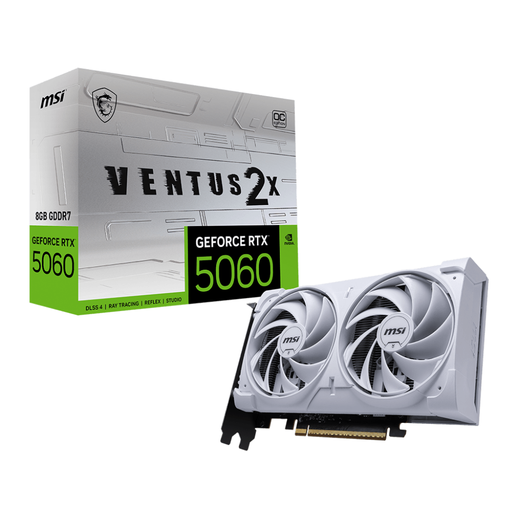 Videokarte MSI GeForce RTX 5060 8GB VENTUS 2X OC WHITE - GeForce RTX 5060 8G VENTUS 2X OC WHITE - foto 4