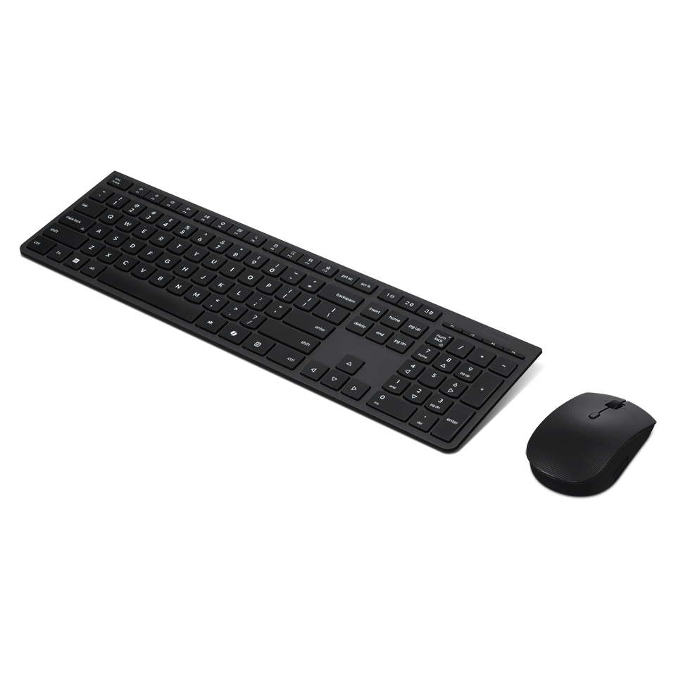 Tastatūra + pele Lenovo Combo US Euro Black (4X31R64351) - foto 3
